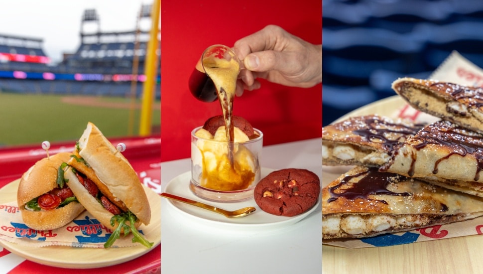 New foods at Citizens Bank Park including a chicken cutlet sandwich and a S'mores Quesadilla.
