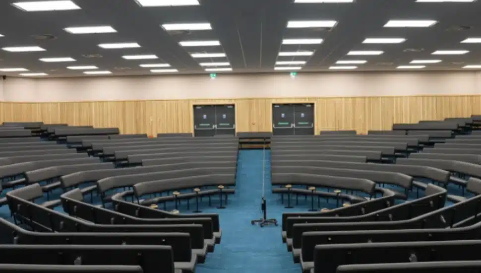 A meeting hall for the Plymouth Brethren Christian Church.
