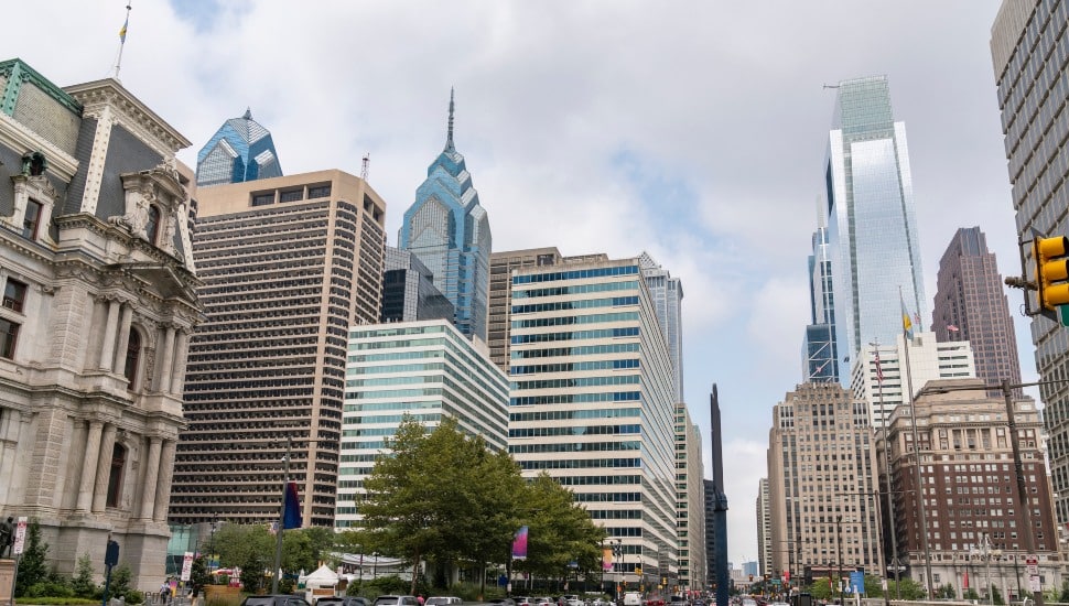 A look at the buildings in downtown Philadelphia.