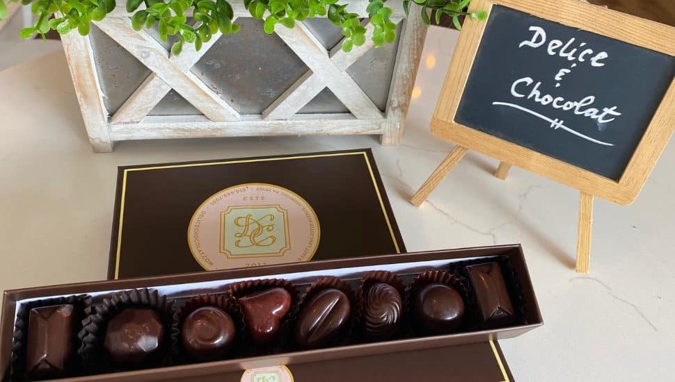 Some chocolate products from delice et chocolat in Ardmore.