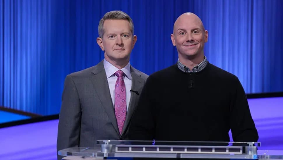 Immaculata University’s Joshua Weikert, Ph.D., on the set of "Jeopardy!"