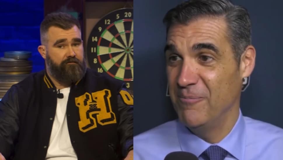 Jason Kelce on "They Call It Late Night" and Jay Wright on ESPN.