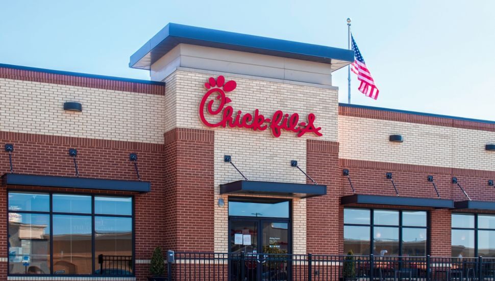 A Chick-fil-A store entrance and sign.