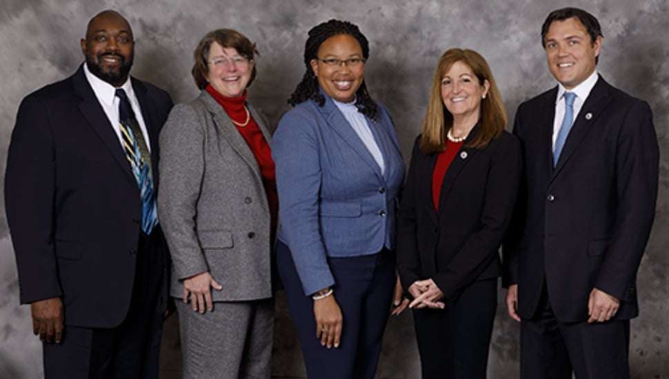 Five members of Delaware County Council.