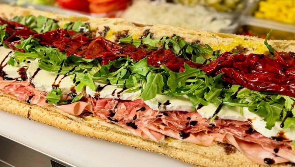 A hoagie from A Cut Above Deli in Newtown Square.