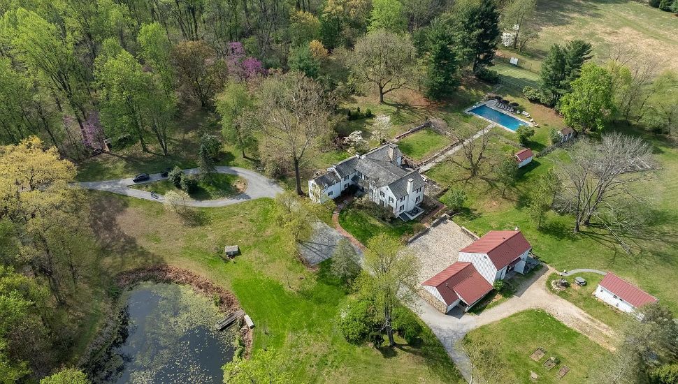A look from above at the Beagle Hill Farm in Malvern.