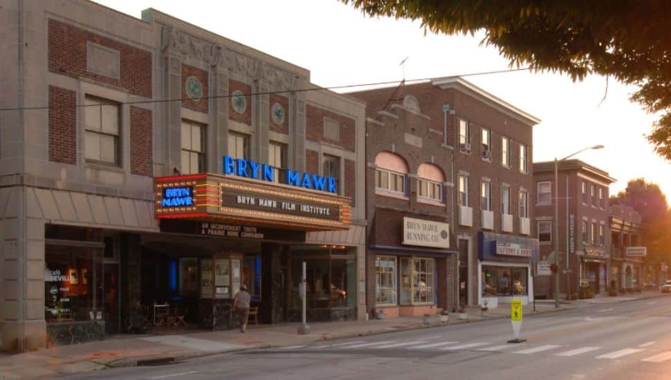 The out side of the Bryn Mawr Film Institute in Bryn Mawr.
