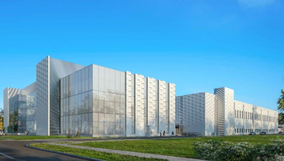 A rendering of proposed Merck buildings in Wilmington.