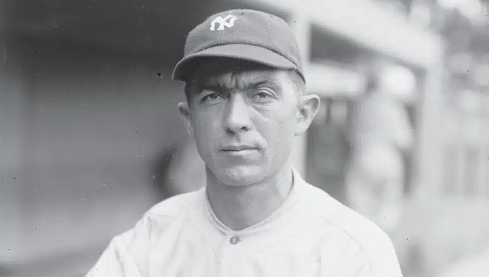 Frank “Home Run” Baker with the Yankees in 1921.