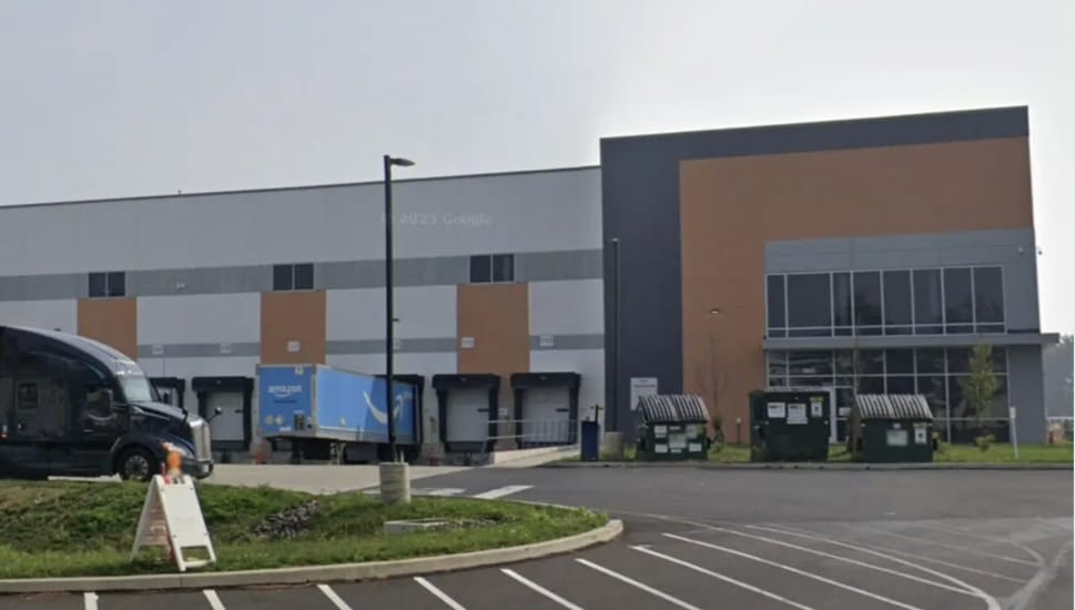 The Amazon facility in Bensalem.