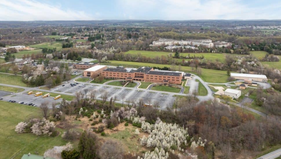 An aerial view of Brandywine Hospital.