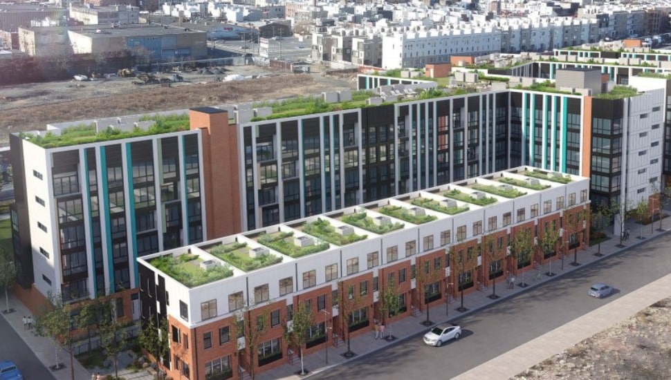A row of public housing in Philadelphia.