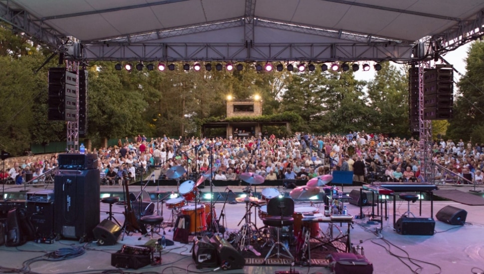 The open-air theater at Longwood Gardens.