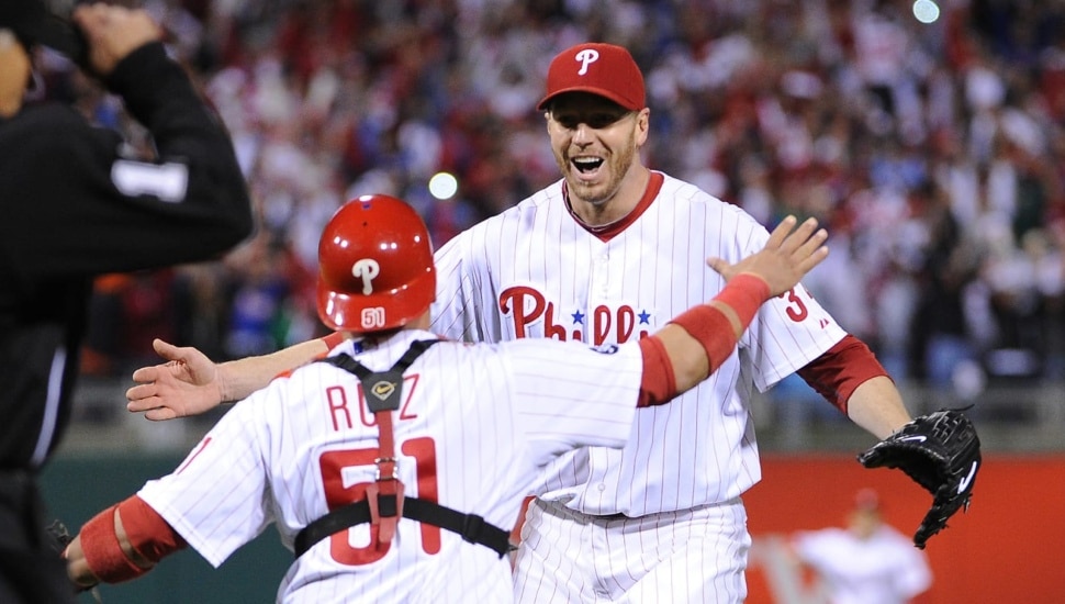 Roy Halliday after pitching a perfect game.
