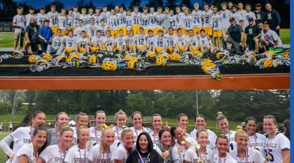 The Springfield Cougar boys' and girls' lacrosse teams.