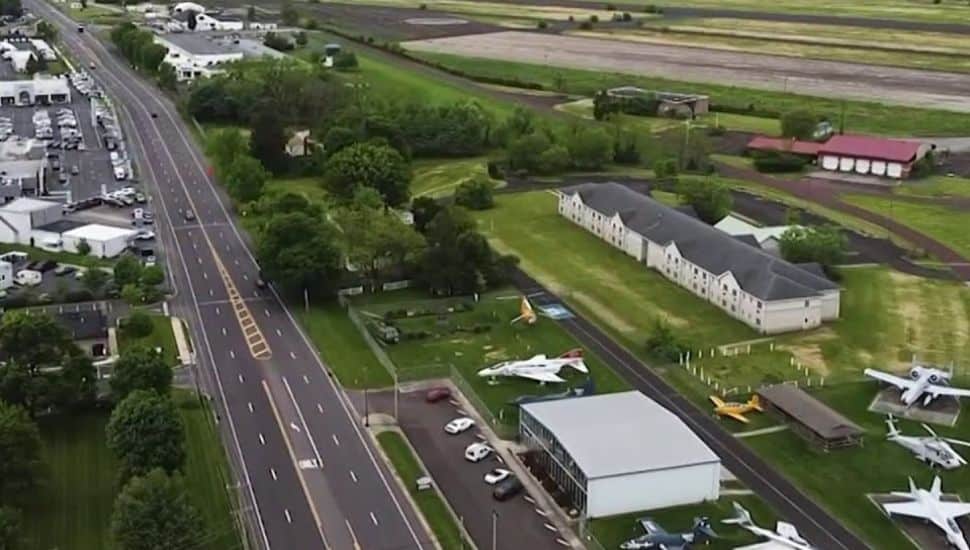 An aerial view of the Willow Grove Naval Air Base.