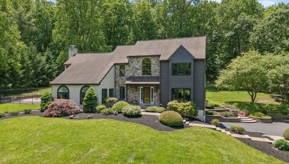 An outside view of the Colonial home at 22 Bennetts Lane in Cheyney is available for sale.