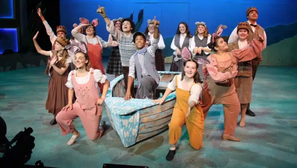 Performers from Upper Darby Stage perform Wind in the Willows on the Upper Darby Performing Arts Center stage.
