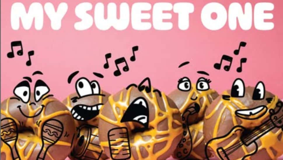 A graphic from Federal Donuts showing animated singing donuts with the words "My Sweet One."