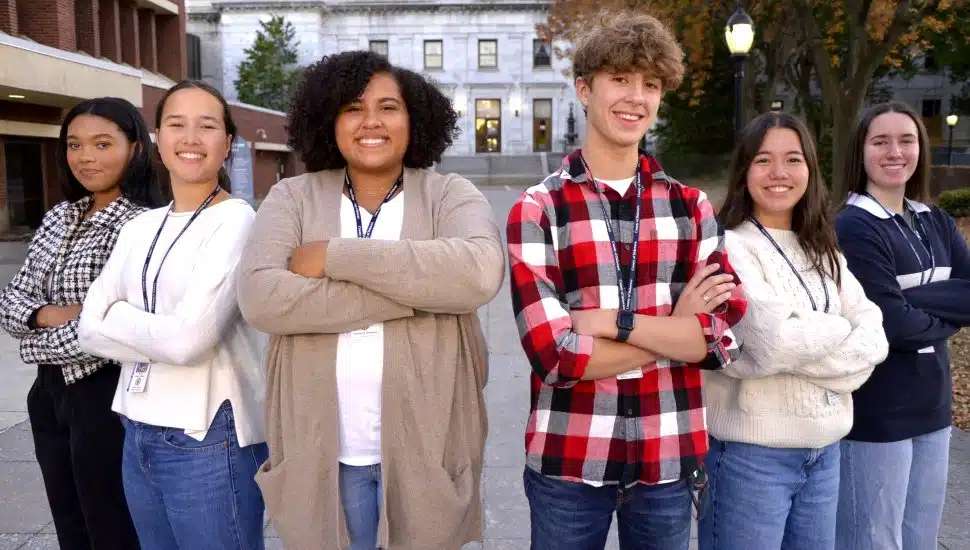 The inaugural Junior County Council members. They are (from left) Keyarra Barley, Olivia Heisey-Terrell, Kyla Love, Adam Ciuca, Linden Corbett, and Jay Thomas.