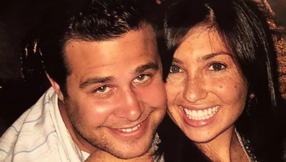 Ellen Greenberg, right, with her then-fiancé Sam Goldberg.