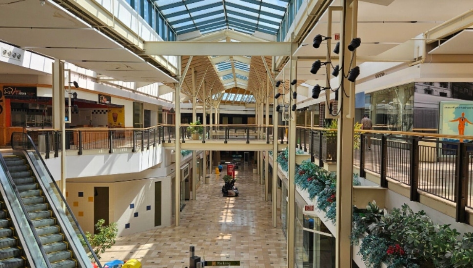 An interior look at the Exton Square Mall.