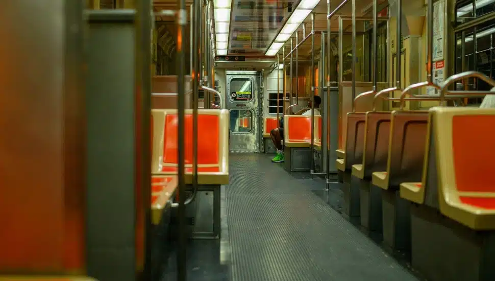 The interior of the Broad Street Subway.