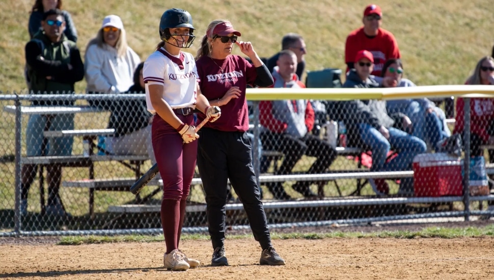 Exton softball coach Judy Lawes during a game.