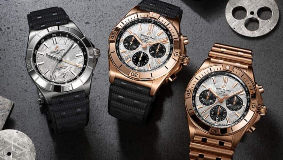 Several luxury watches on display.
