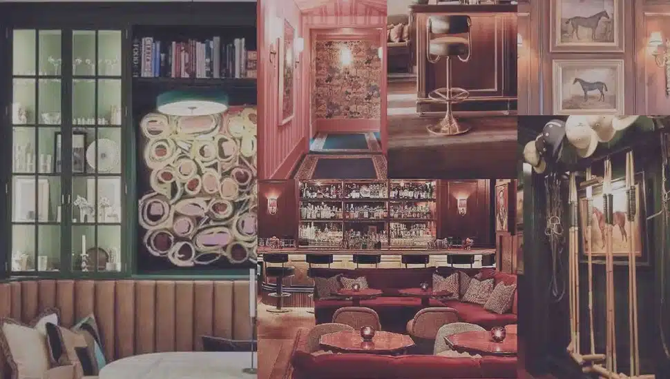 Several images of the interior to the new Triple Crown restaurant in the Radnor Hotel.