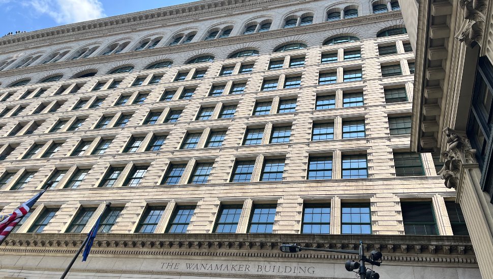 The Wanamaker building.