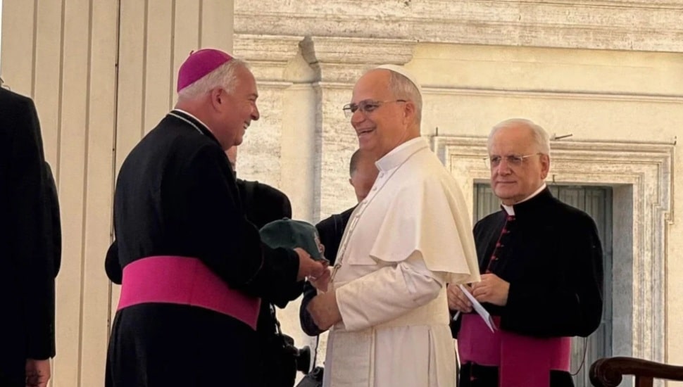 Philadelphia Archbishop Nelson J. Perez meets with Pope Leo XIV.