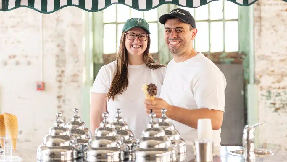 Matt Cocco and his wife Jenica, the husband-wife team behind Cocco's Gelato.