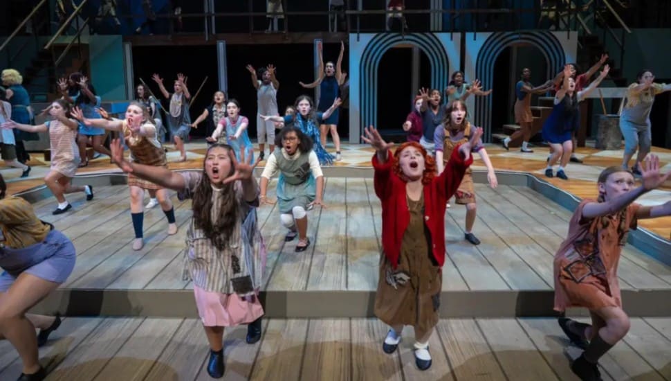 Upper Darby Summer Stage performers in a production of "Annie Jr."