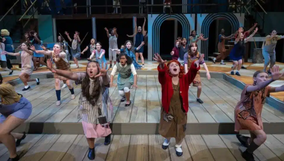Upper Darby Summer Stage performers in a production of "Annie Jr."