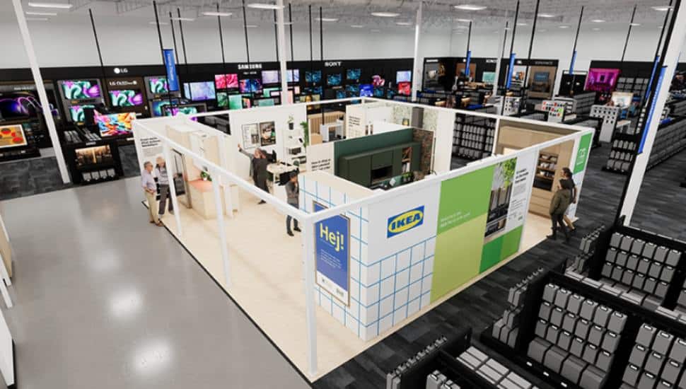 IKEA appearing in a Best Buy store.