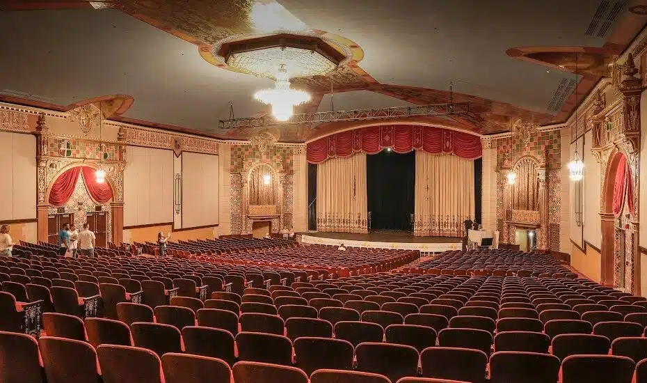 The newly-restored interior of the Lansdowne Theater.
