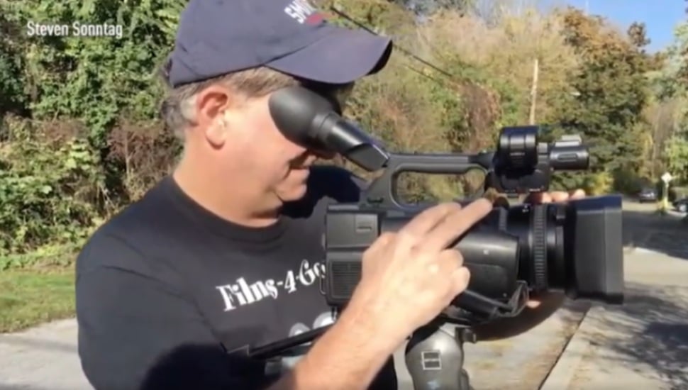 Filmmaker Gary Chilutti behind the camera.