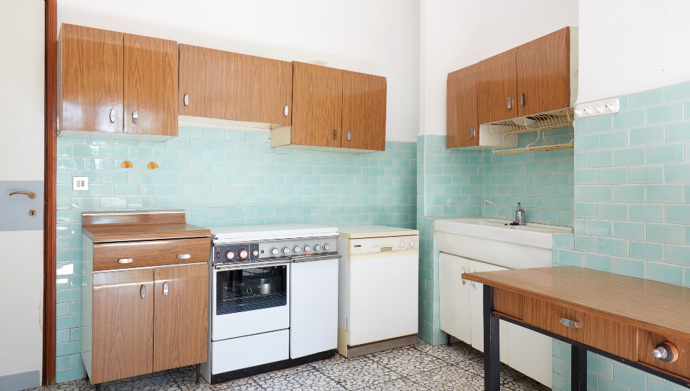 Interior of old kitchen.