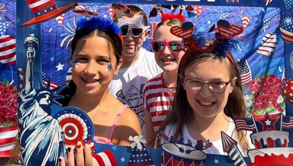 A family celebrates the 4th of July in Media.