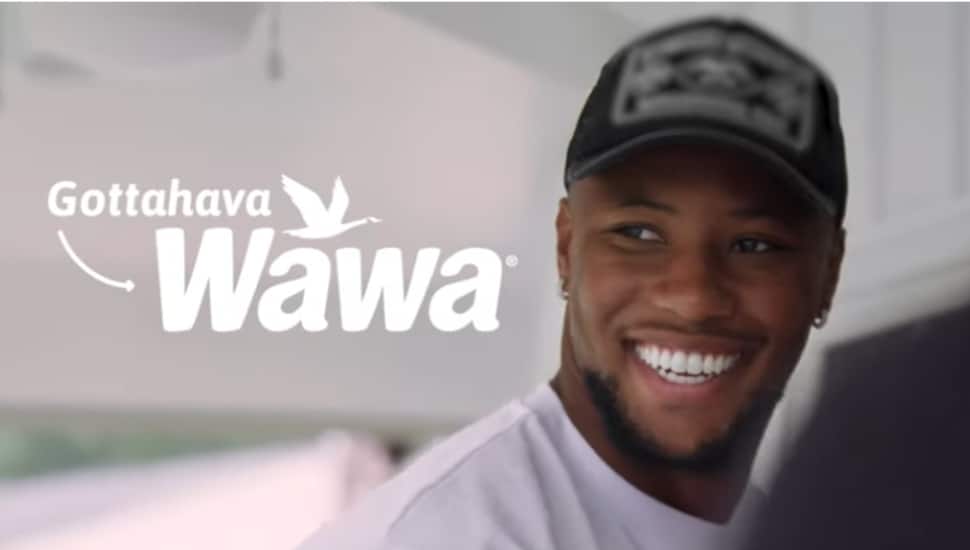 Saquon Barkley in a Wawa advertisement.