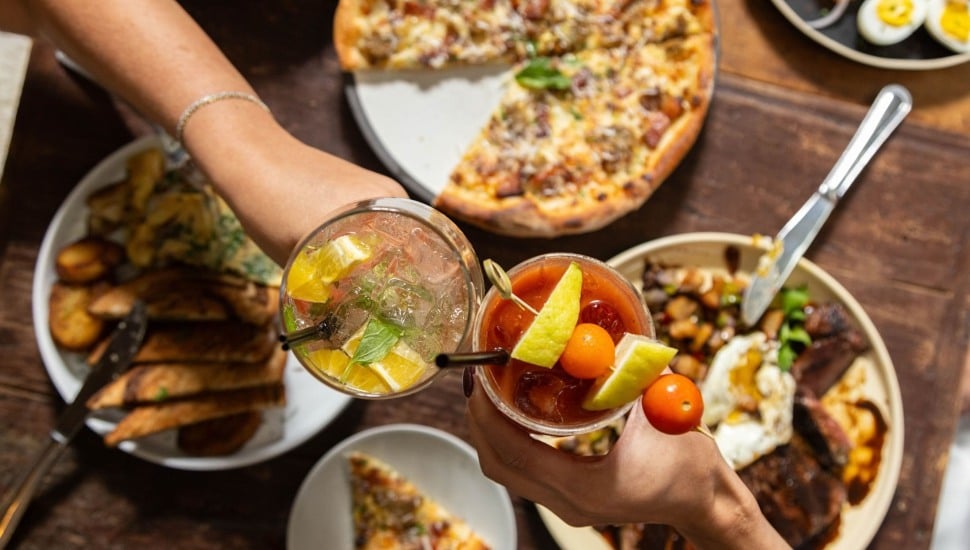 Entrees and drinks available at Sovana Bistro.