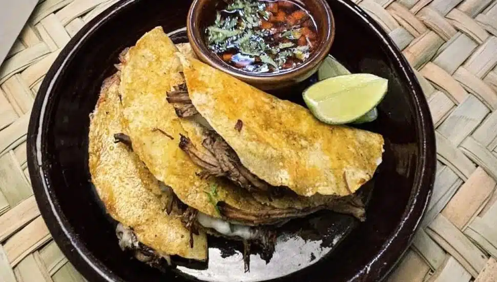 Birria Tacos prepared at Tlali in Upper Darby.