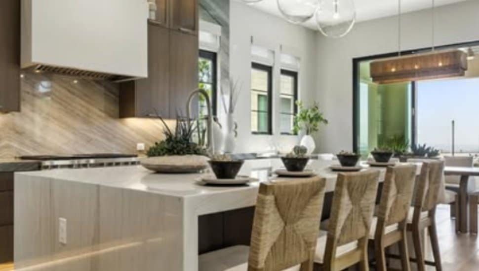 A Toll Brothers home interior of a kitchen.