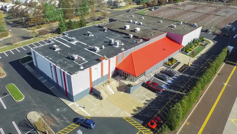 An aerial view of the Water Tower Cinema.