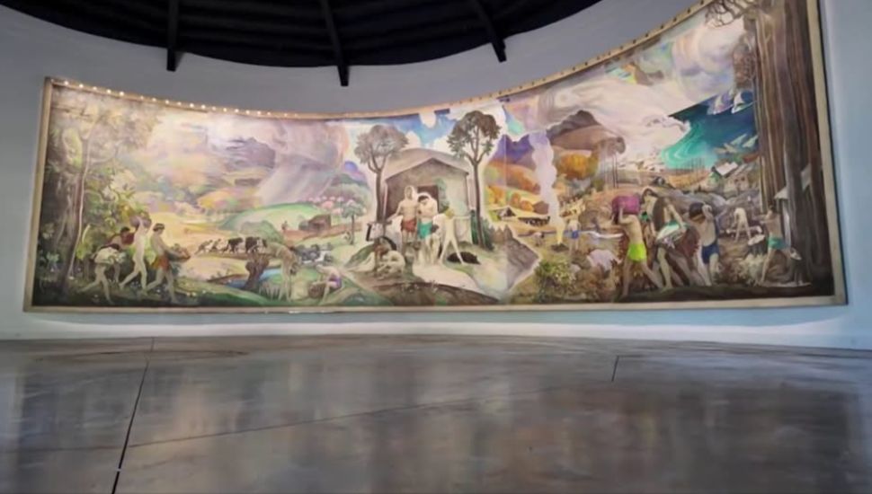 A giant N.C. Wyeth mural is now on display at Jamie Wyeth's Chadds Ford farm.