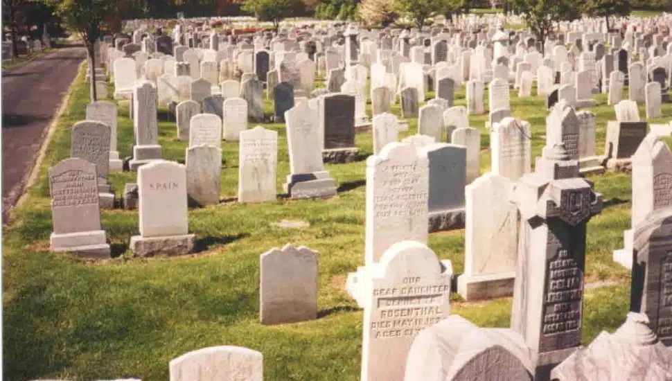 Headstones at the Har-Jedhuda Cemetery in Upper Darby.