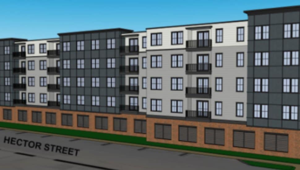 A mixed use development.