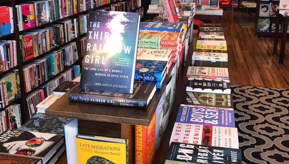The inside of a Narberth bookshop.
