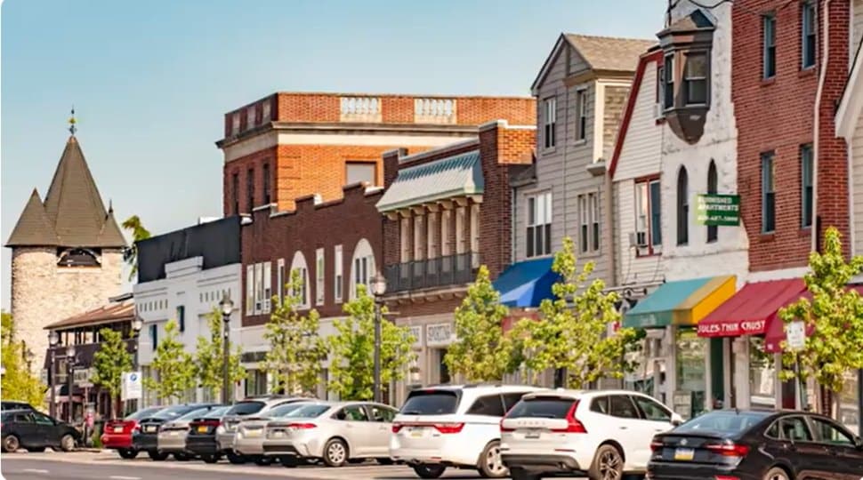 A look at the buildings of downtown Wayne.